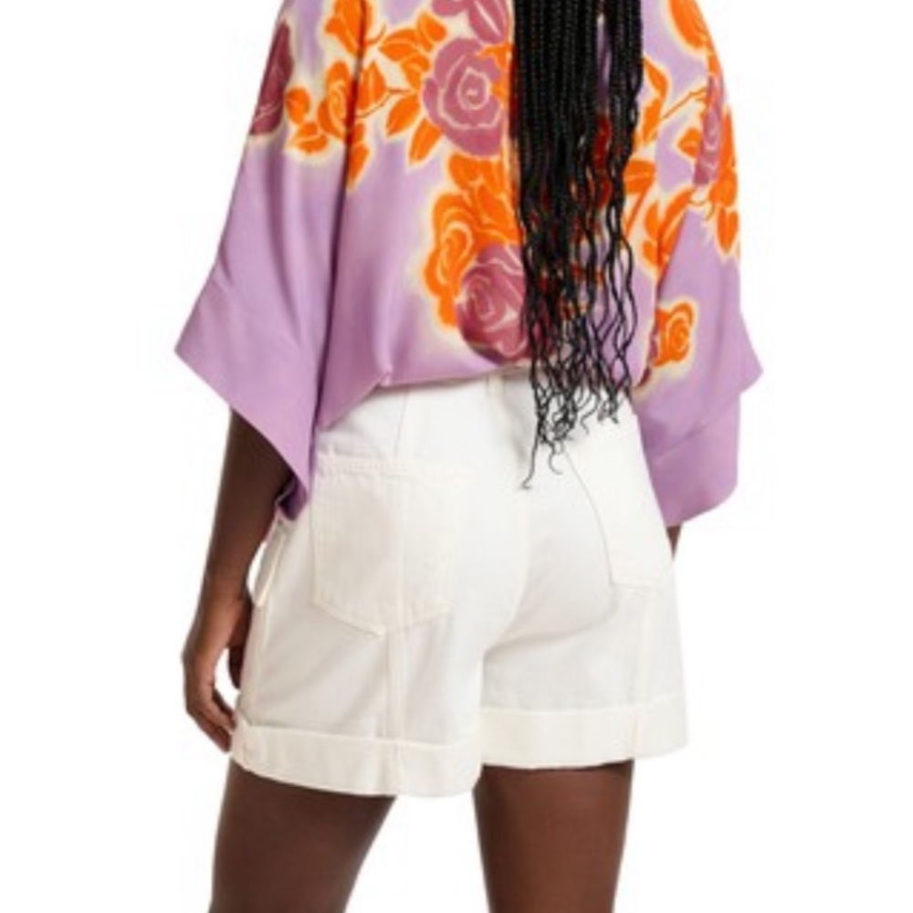 Zara White Bermuda Shorts